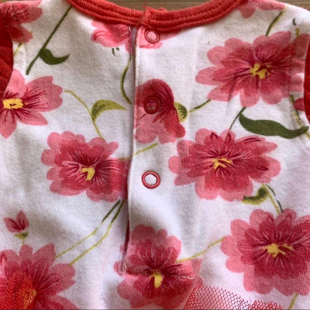 4/$12 Red Ruffle Onesie - Picture 4 of 4